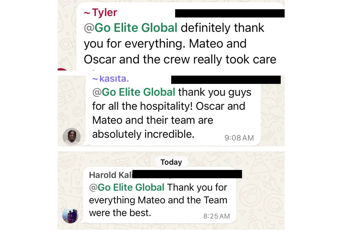 Five-star guest review screenshot 1