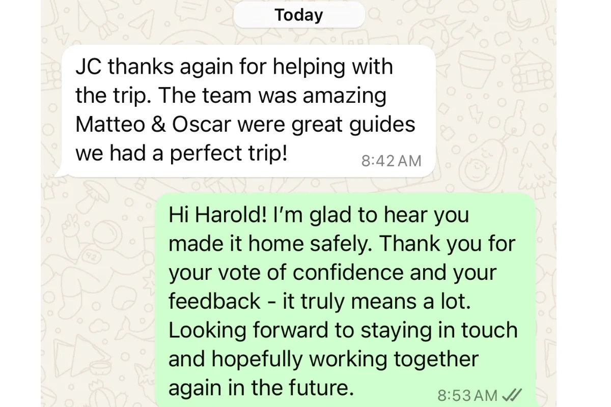 Five-star guest review screenshot 5